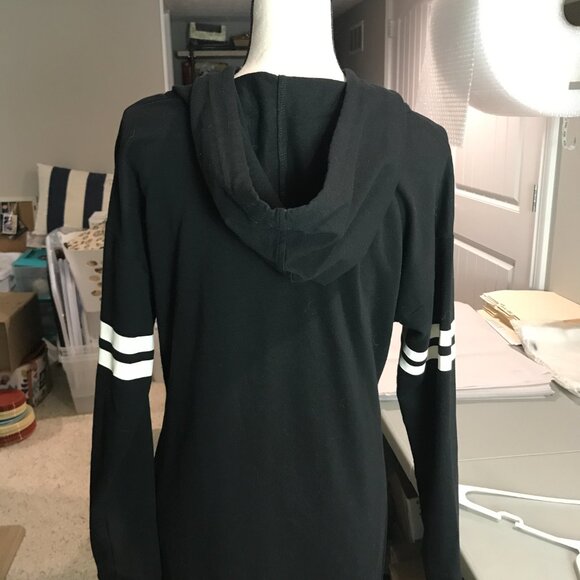 Women's Soho by NYC black Hoodie sweatshirt dress Size M - Picture 4 of 8